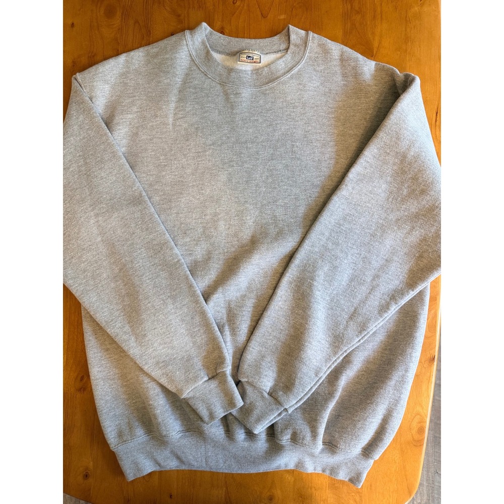 Lee Authentic Apparel Heavyweight Crewneck Sweatshirt Mens Gray Pullover 0668